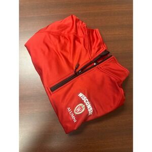 Wisconsin Badgers C BUK Cutter Buck Pullover Jacket Mens Medium Activewear L/S‎